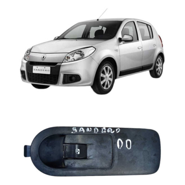 Moldura Botão Vidro Eletrico Dianteiro Direito Sandero 2010