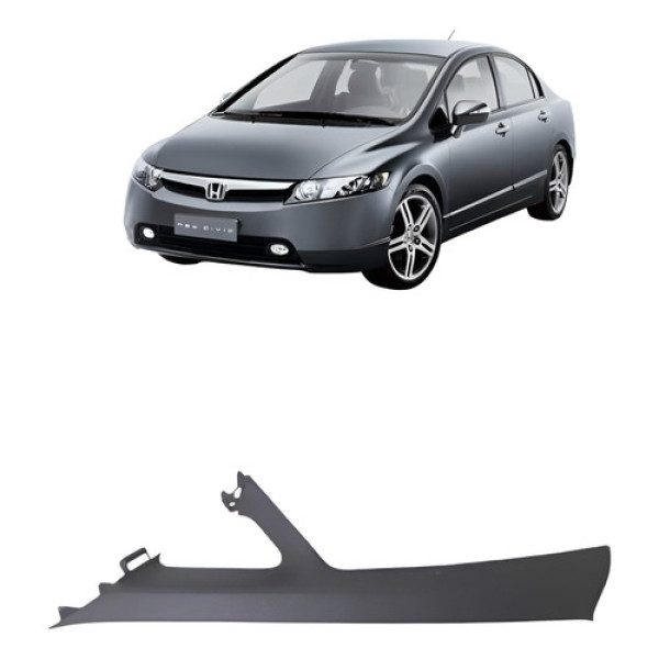 Moldura Coluna Para-brisa Esquerdo New Civic 2008