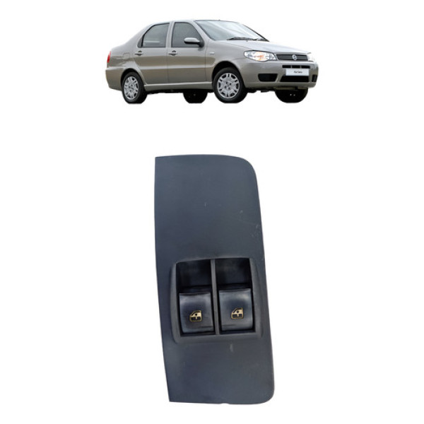 Botão Duplo Vidro Eletrico Esquerdo Siena 2005