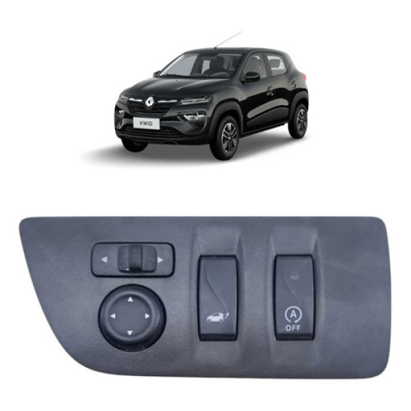 Moldura Botão Retrovisor Porta Malas Kwid 1.0 3cc 2024