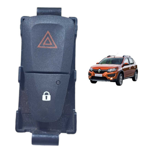 Botão Pisca Alerta Trava Sandero 2015 2021