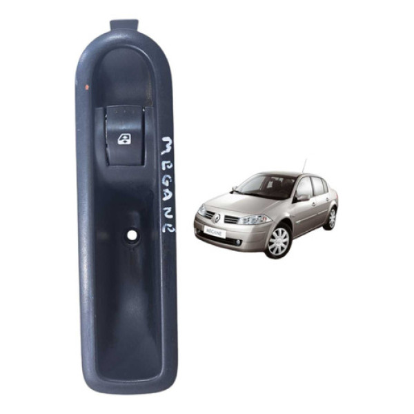  Moldura Botão Vidro Elétrico Traseiro Direito Megane 2010