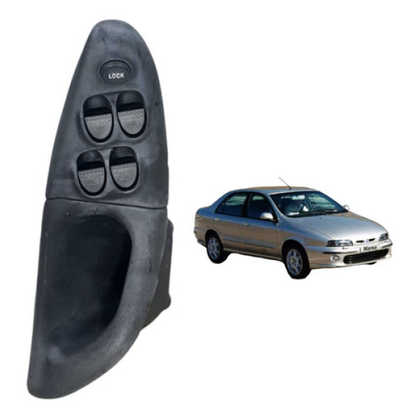 Moldura Botao Vidro Dianteiro Esquerdo Marea 2001 2002